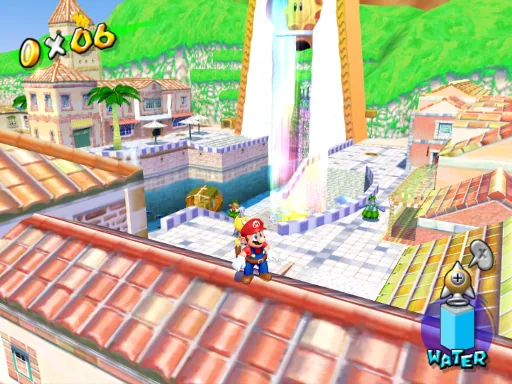Captura del juego original: Super Mario Sunshine
