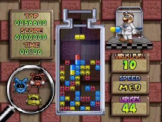 Captura del juego original: Dr. Mario 64