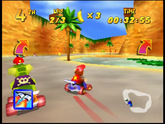 Captura del juego original: Diddy Kong Racing