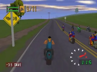 Captura del juego original: Road Rash 64