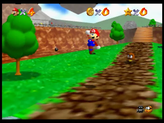 Captura del juego original: Super Mario 64