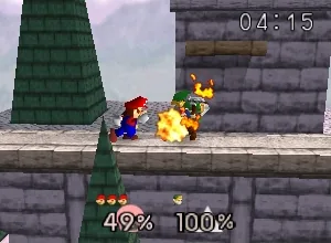 Captura del juego original: Super Smash Bros.
