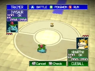 Captura del juego original: Pokémon Stadium