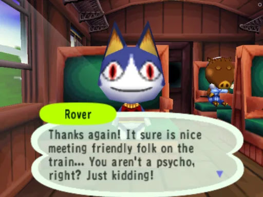 Captura del juego original: Animal Crossing