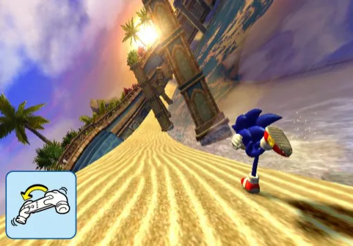 Captura del juego original: Sonic and the Secret Rings